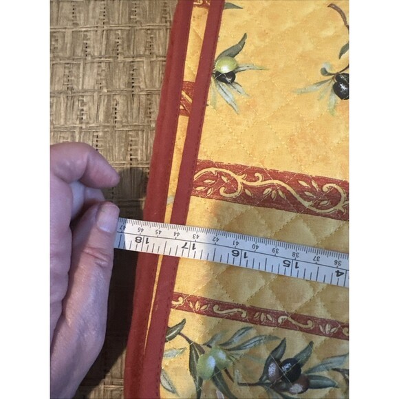 L'Ensoleillade Cotton Quilted Placemat olive made in france set of 6 - Picture 6 of 7